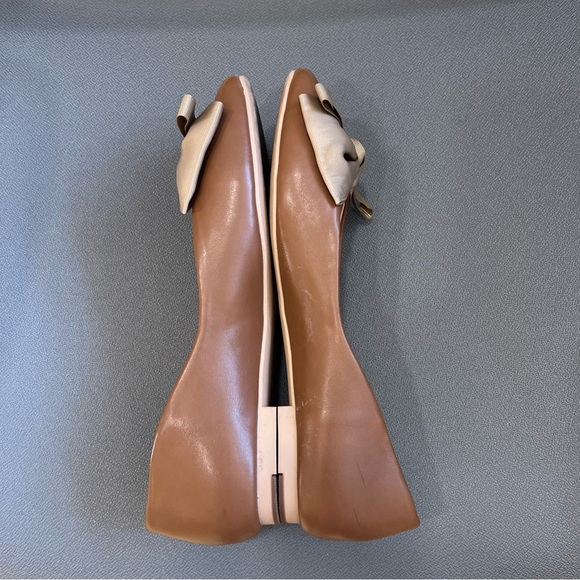 Marcelle Vignon Women’s  Brown Ballet Flat Shoes with Bowknot Size 9 - Picture 2 of 5